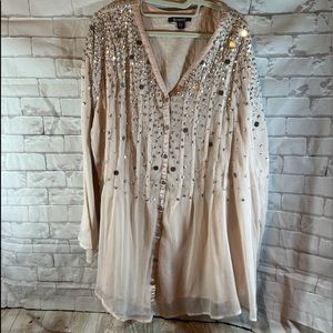 Roamans Flowy Embellished Top